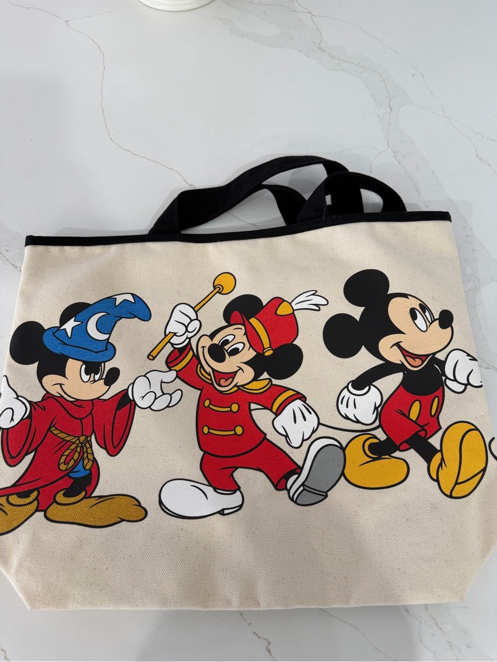 Disney Mickey Parade Canvas Tote - Cream, Red, Yellow & Black